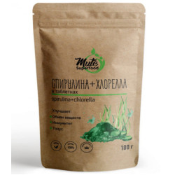 Спирулина и Хлорелла в таблетках 100 г (MUTE SUPERFOOD)